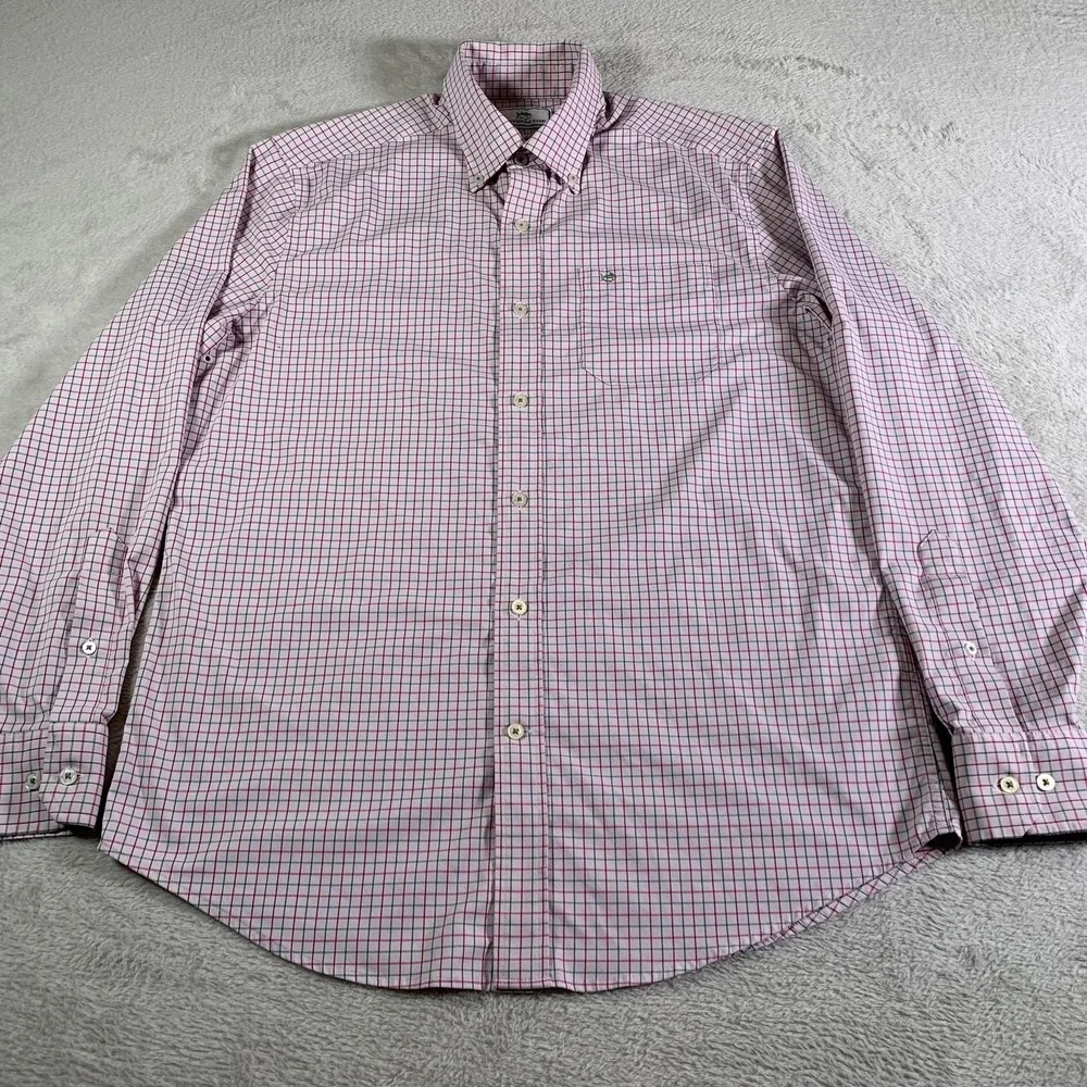Southern Tide Shirt‎ Mens Medium Red Check Intercoastal Stretch Button Down LS